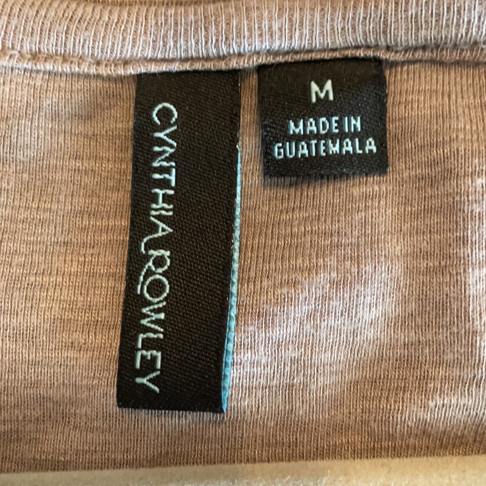 Cynthia Rowley Taupe 3/4 Sleeve Top - Picture 3 of 3